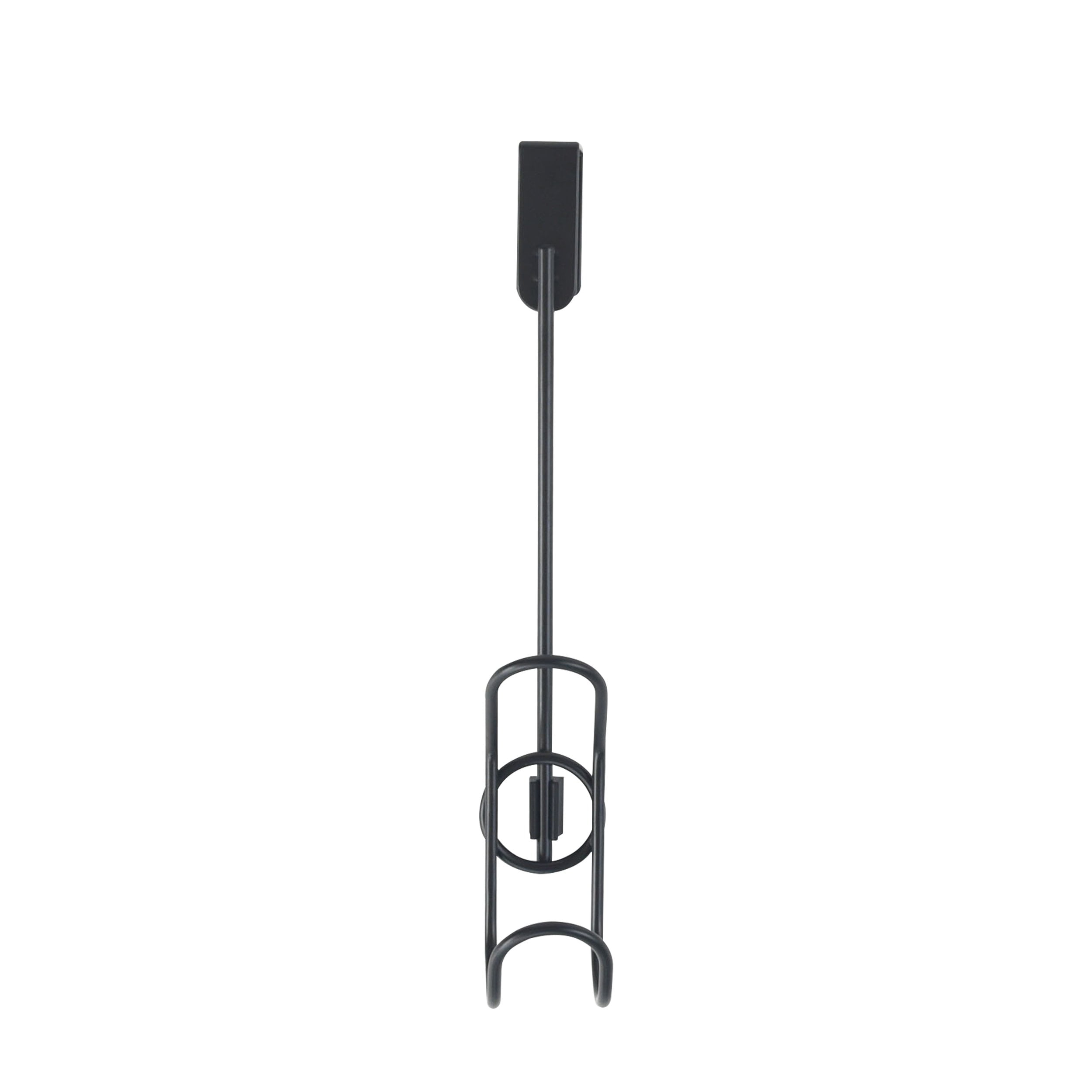 Mainstays Black Over The Door Hook, Single Coat Bag Hanger, Space