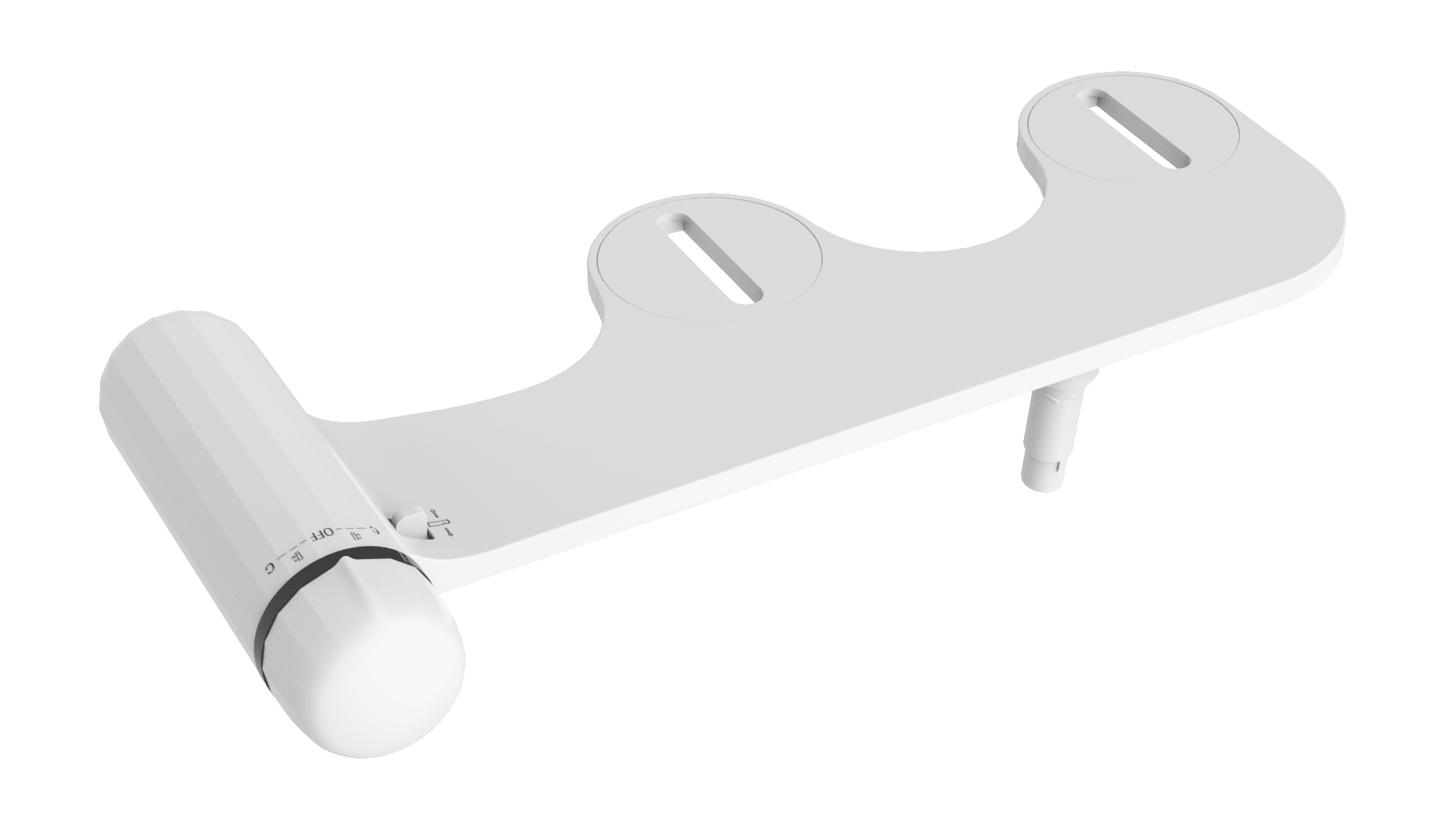 Mainstays Single Nozzle Bidet Attachment Self Cleaning Daisy White Non