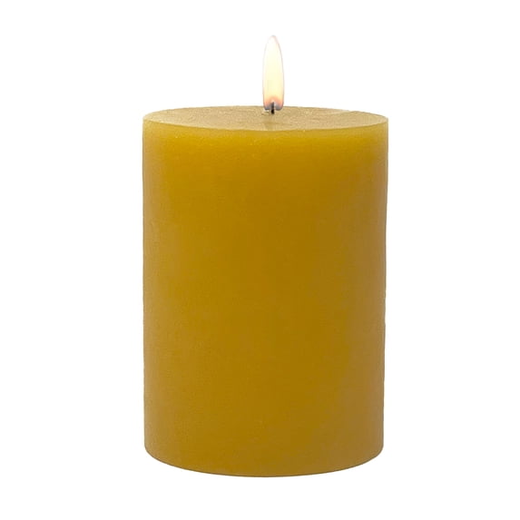 Mainstays Single-Wick 3 in x 4 in Pillar Candle, Unscented, Orange