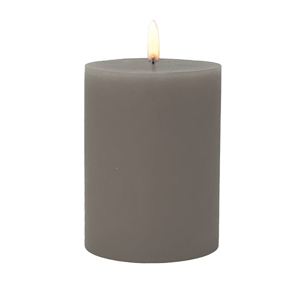 Mainstays Single Wick 3 in x 4 in Pillar Candle, Unscented, Taupe