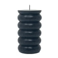 thumbnail image 1 of Mainstays Single Wick Bubble Pillar Candle, 3 in x 5 in, Unscented, Black, 1 of 8