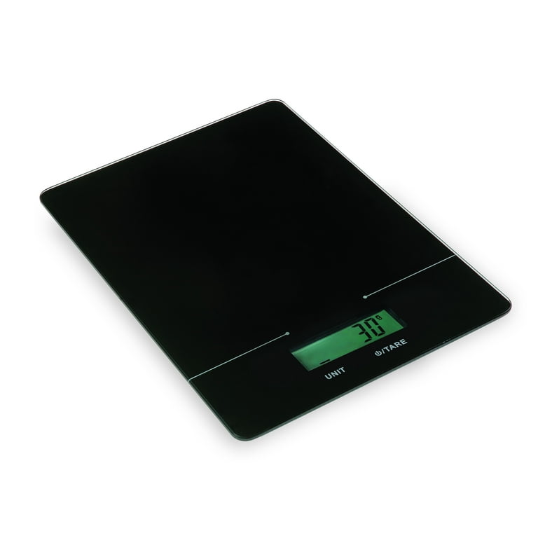 Mainstays Slim Digital Kitchen Scale, Food Scale with Tempered