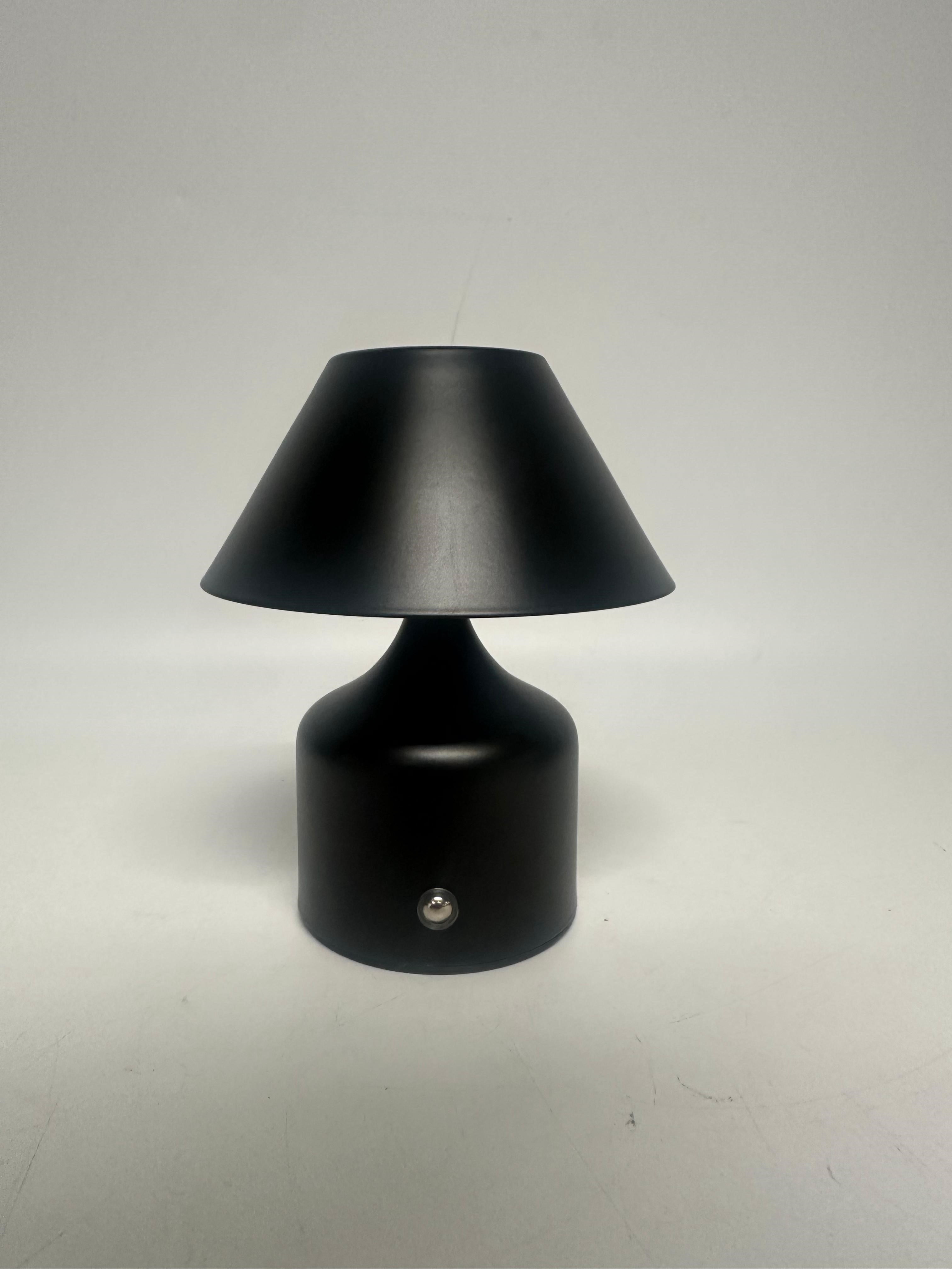 Mainstays LED Portable Cordless Table Lamp with Touch Control, Dimmable CCT, Matte Black, 6 inch