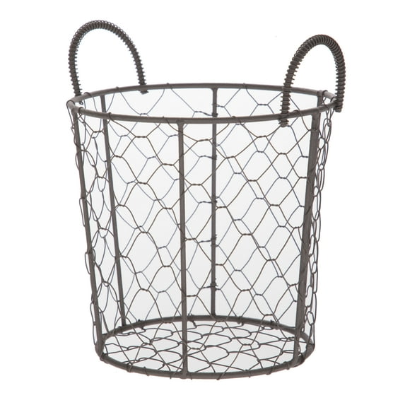 Mainstays Small Brown Chicken Wire Storage Basket with Handles