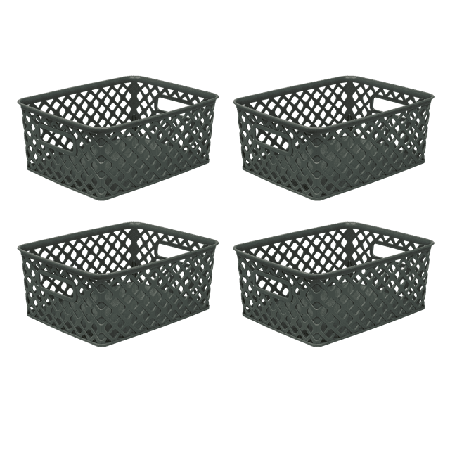 Mainstays Small Decorative Storage Basket, Set of 4