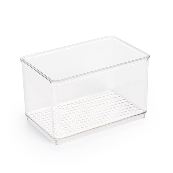 Mainstays Clear Plastic Organizer Bin for Bathroom Storage