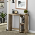 thumbnail image 1 of Mainstays Small Space Writing Desk with 2 Shelves, Rustic Pine Finish, 1 of 9
