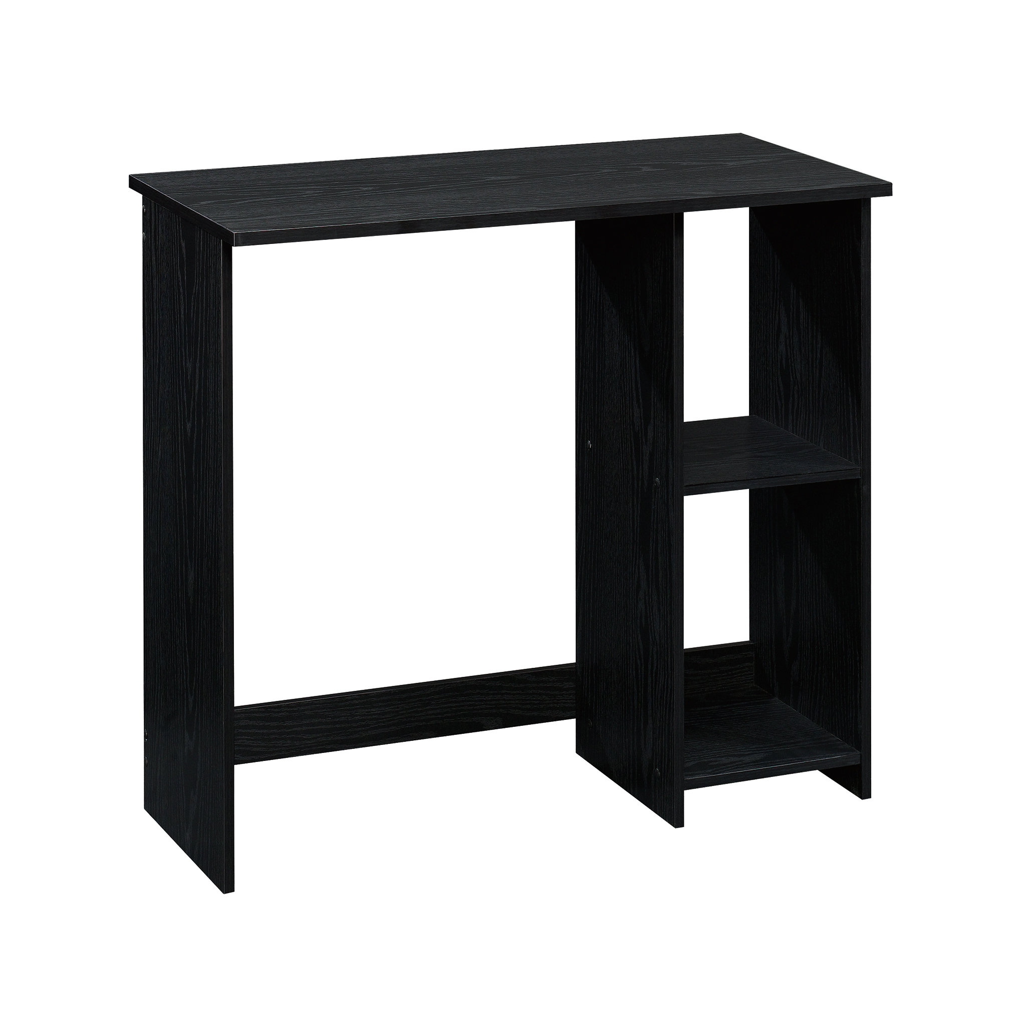 Mainstays Small Space Writing Desk with 2 Shelves, True Black Oak Finish - image 1 of 8