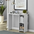 thumbnail image 1 of Mainstays Small Space Writing Desk with 2 Shelves, White Finish, 1 of 10