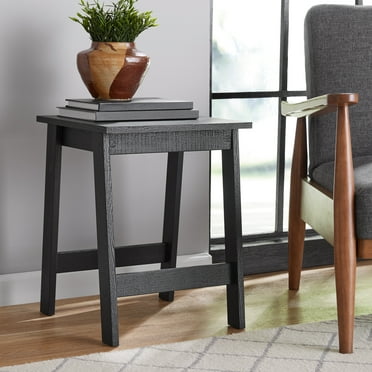 Mainstays Small Square Wood Side Table, Black Finish