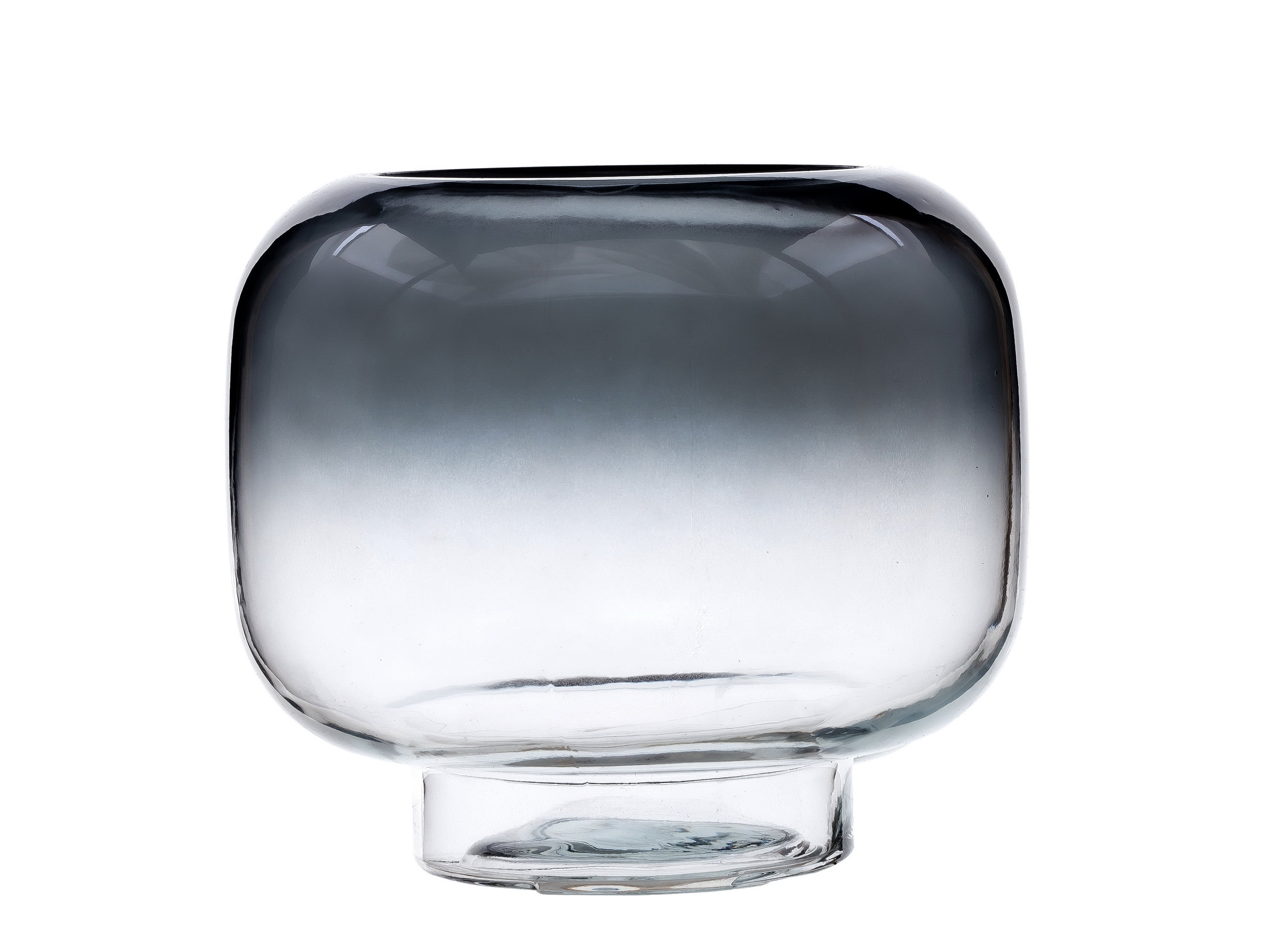 Mainstays 6.5 Smoke Ombre Glass Hurricane Pillar Candle Hold