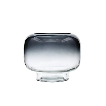 Mainstays 5.2" Smoke Ombre Glass Hurricane Pillar Candle Holder Small