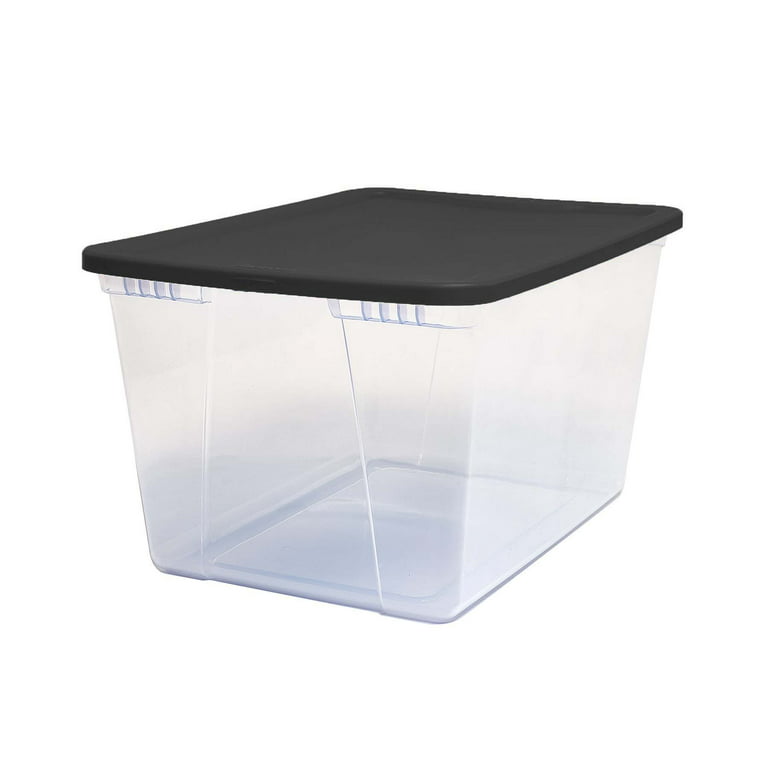 Auction Ohio  2 Mainstays Snaplock 50 Quart Clear Storage Containers with  Lids (Used)