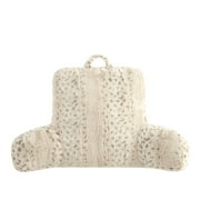 Mainstays Faux Fur Backrest Pillow for Adults, Snow Leopard