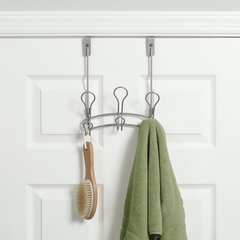 Mainstays SnugFit 3-Hook Metal over-the-Door Robe and Towel Holder