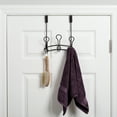 thumbnail image 1 of Mainstays SnugFit 3-Hook Over-the-Door Towel and Robe Rack, Oil-Rubbed Bronze, 1 of 7