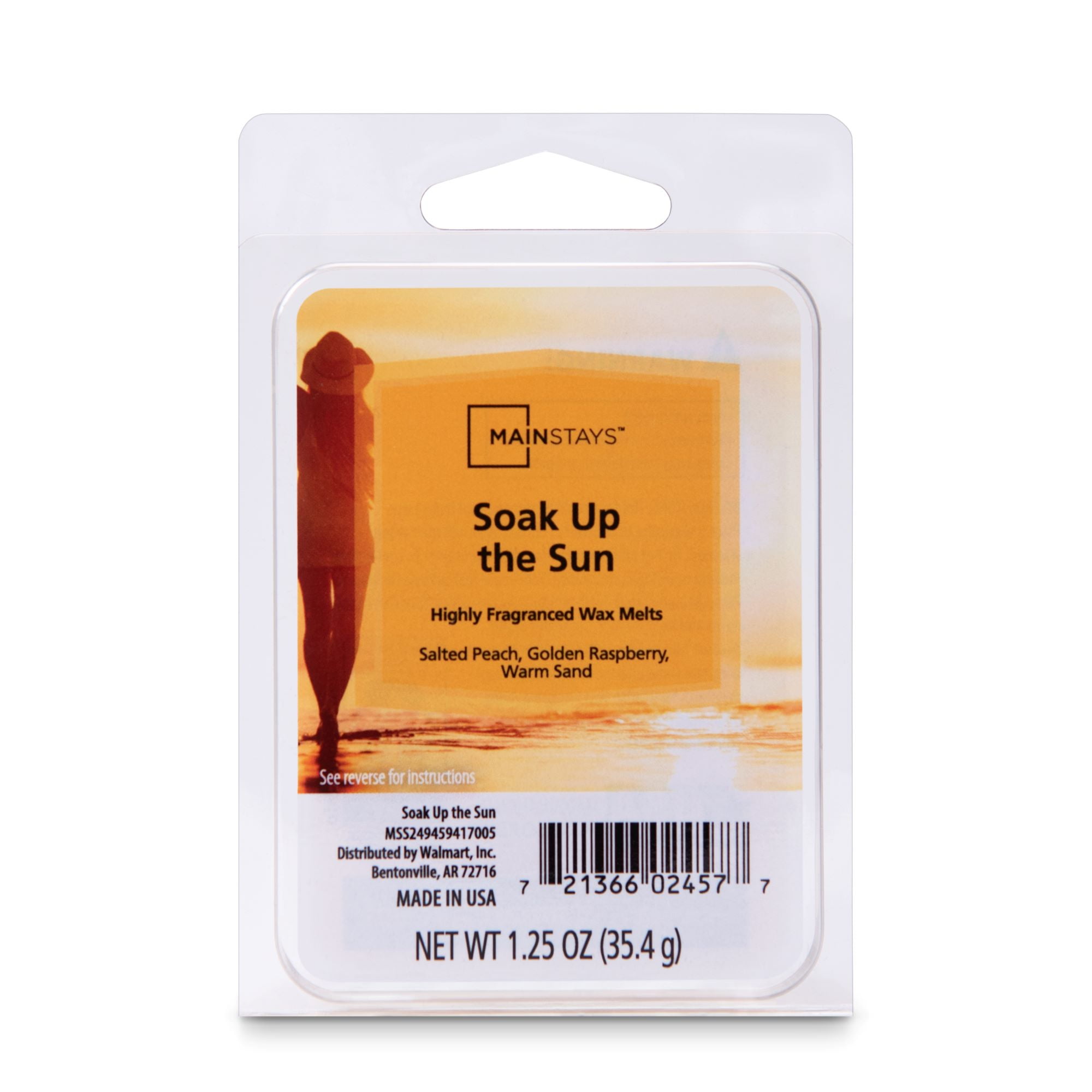 Mainstays Soak Up the Sun Wax Melt, 1.25 oz, 6 Pack