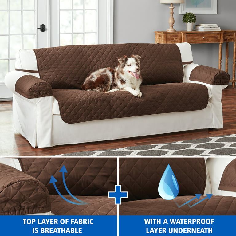 Mainstays Sofa Quilted Plush Fabric Pet Cover Multipurpose