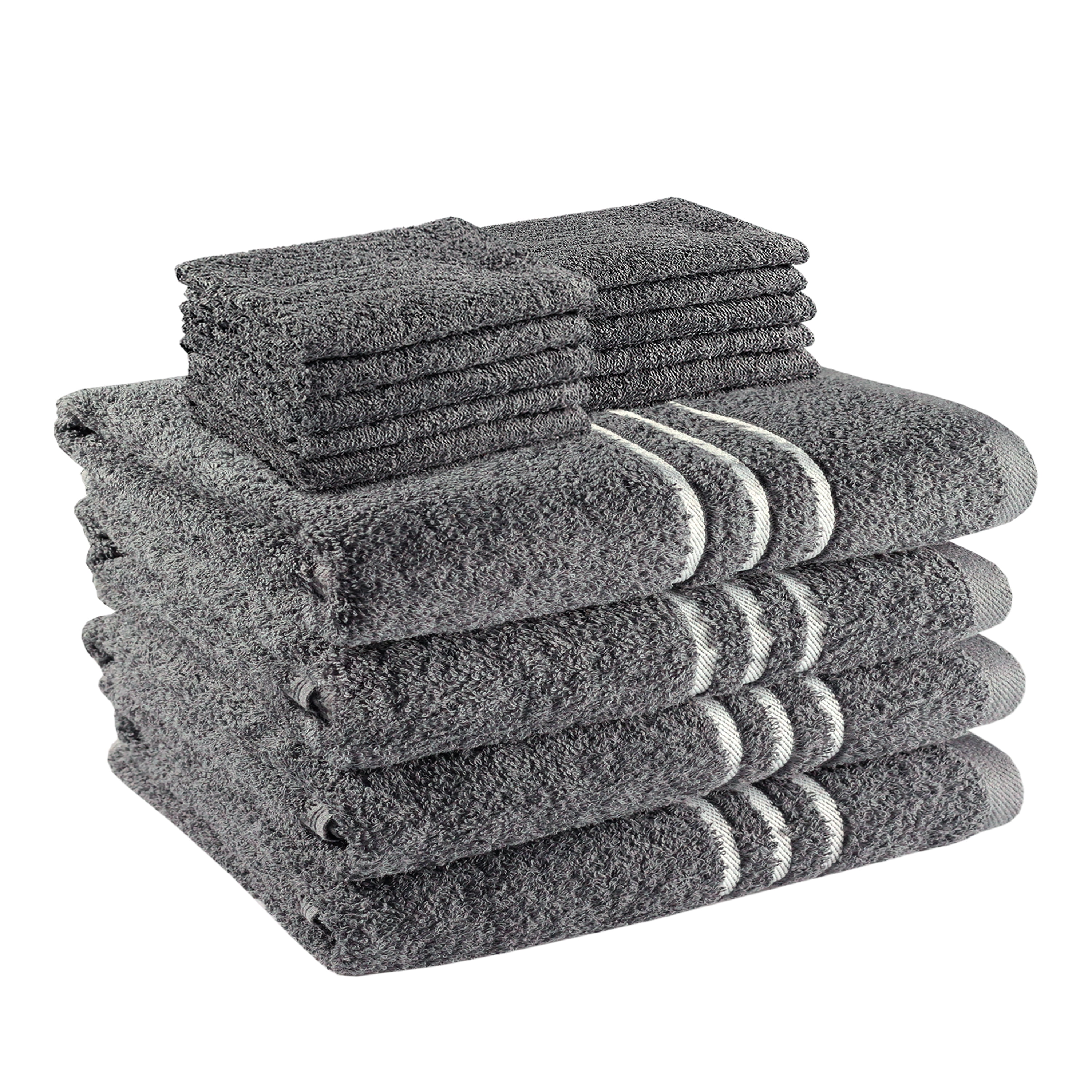 Mainstays Soft & Plush Touch 14 Piece CottonRecycled Polyester Bath