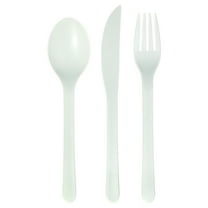 Mainstays - Soft Sea Green Eco-Friendly Recycled Plastic 3-Piece Flatware Set