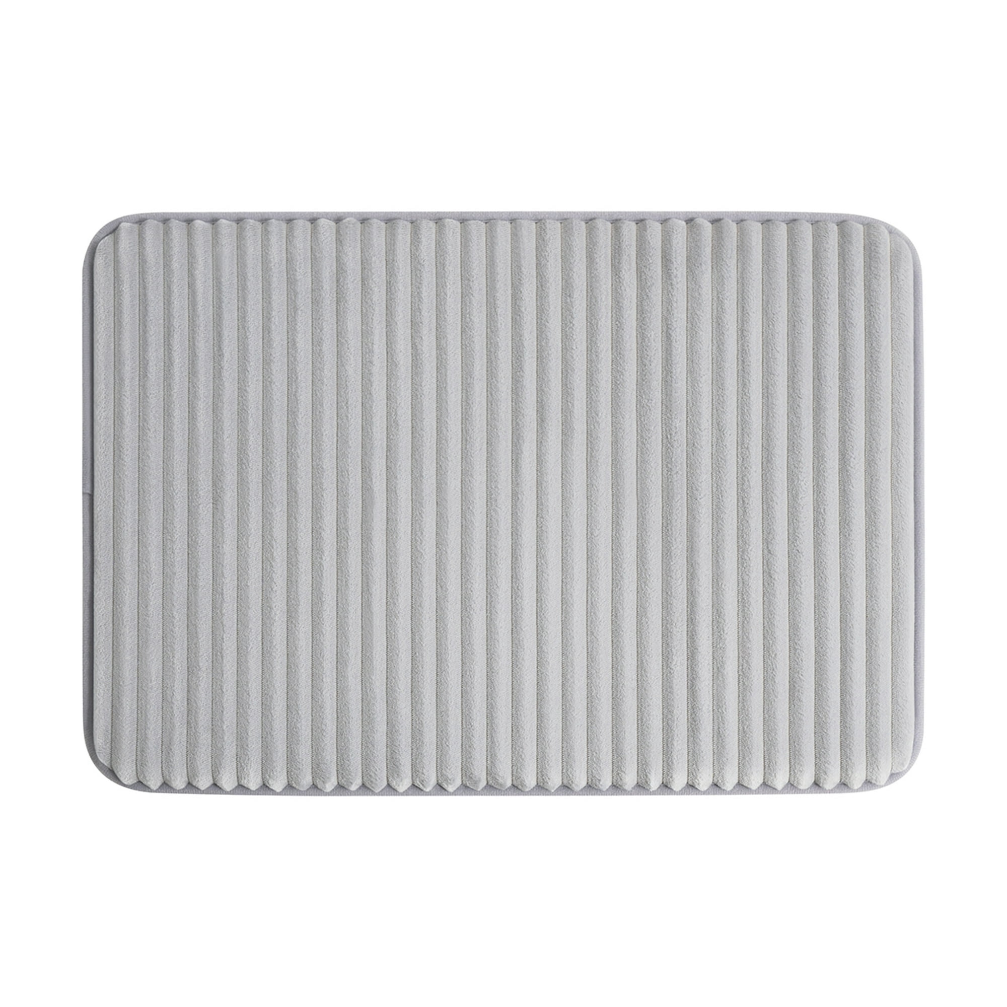 Mainstays Soft Silver 2-Piece Performance Foam 17"x 24" Bath Rug Set