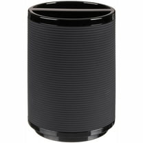 Mainstays Soft Touch Black Plastic Toothbrush Holder for Adults and Kids