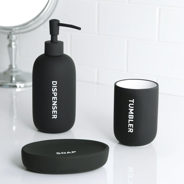 Mainstays Soft Touch Ceramic Bath Accessory Set