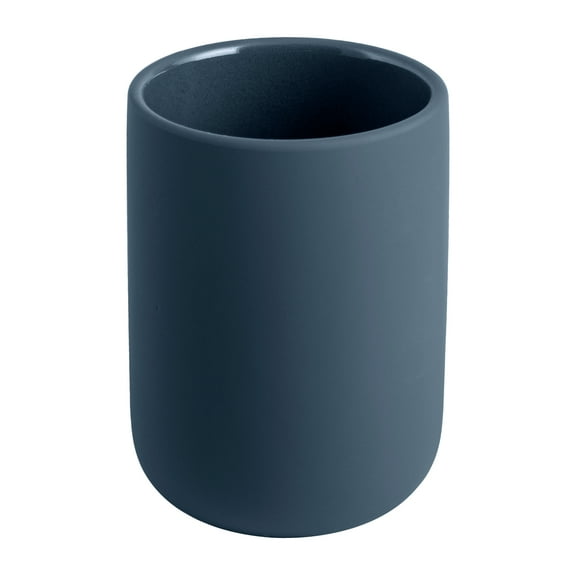 Mainstays Blue Soft Touch Ceramic Toothbrush Holder for Adults