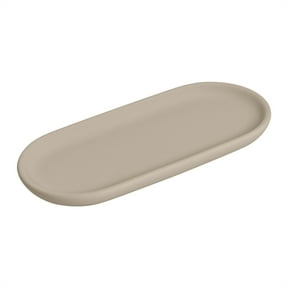 Mainstays Soft Touch Ceramic Oval Tray, Tan