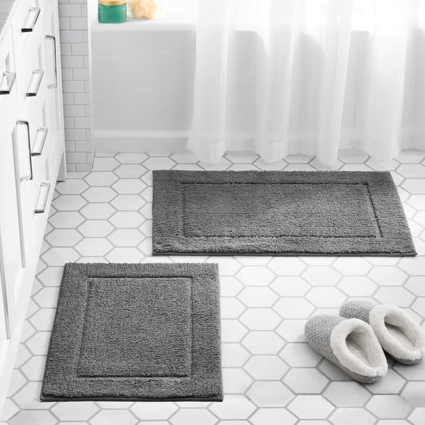 Perfect Touch Bath Rug Mainstays Soft Touch Cream Polyester Tufted 2-Piece Bath Rug Set, 20