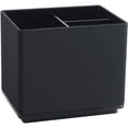 thumbnail interactive-video image 1 of Mainstays Soft Touch Black Ribbed Plastic Organizer with 3 Compartments, 1 of 8