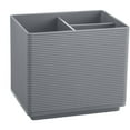 thumbnail image 1 of Mainstays Soft Touch Ribbed Plastic Organizer in Grey with 3 Compartments, 1 of 5