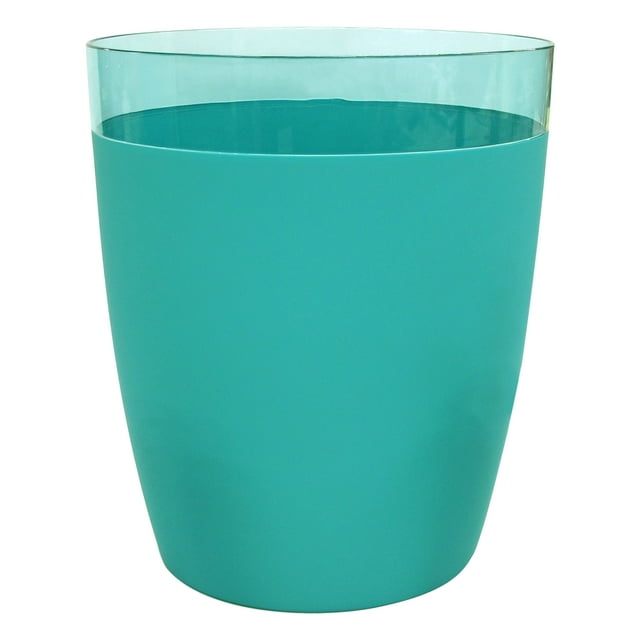 Mainstays Soft Touch Turquoise Cove Wastebasket, 1 Each