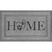 Mainstays Soho Pewter Home Paw Prints Doormat, 18"x30"