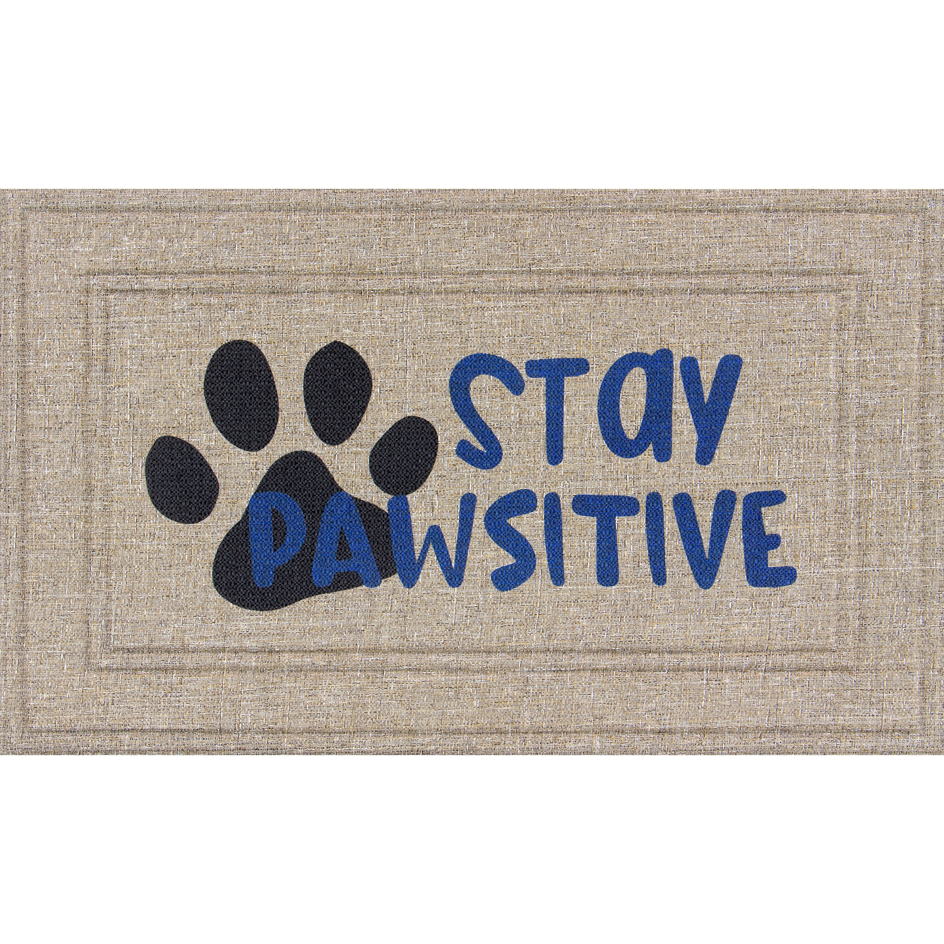 Mainstays Soho Stay Pawsitive Doormat, 18 in x 30 in