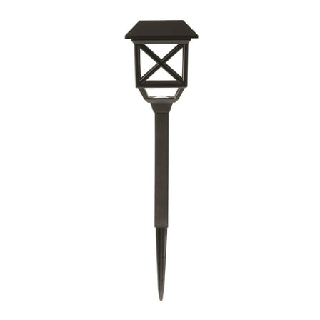 Mainstays Solar Black Square 8 Lumens LED Landscape Pathway Light with Plastic Lens (6 Count)