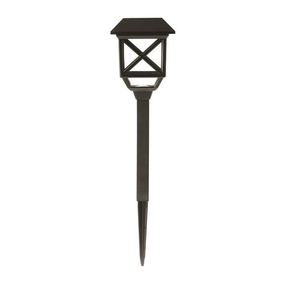 Mainstays Solar Black Square 8 Lumens LED Landscape Pathway Light with Plastic Lens (6 Count)