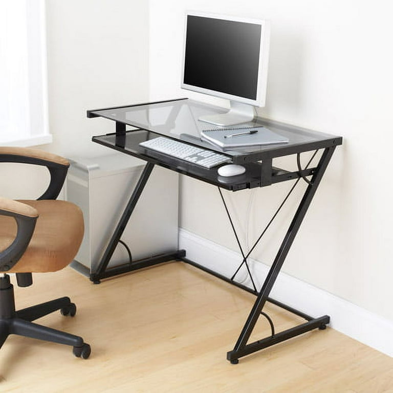 Walmart glass desk discount