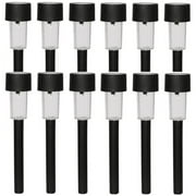 Mainstays Solar Powered Black Classic Column LED Path Light and Landscape Light, 2 Lumens (12 Count)