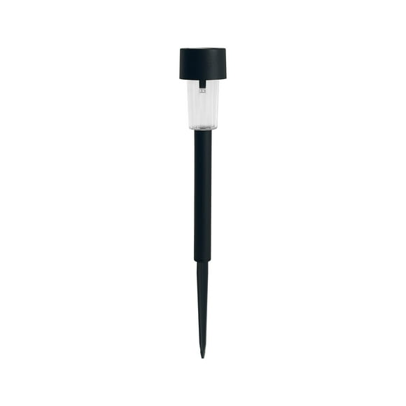 Mainstays Solar Powered Black Classic Column LED Path Light and Landscape Light, 2 Lumens