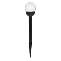 Mainstays Solar Powered Black LED Landscape Crackle Glass Ball Path Light, 3 Lumens