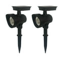 thumbnail image 1 of Mainstays Solar Powered Black LED Landscape Spot Light, 30 Lumens (2 Count), 1 of 11