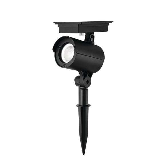 Mainstays Solar Powered Black LED Landscape Spot Light, 60 Lumens