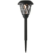 Mainstays Solar Powered Black Lattice LED Walkway Light with Glass Lens, 8 Lumens