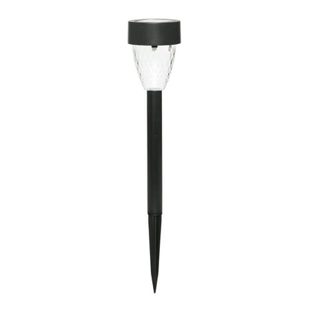 Mainstays Solar Powered Black Tapered LED Path Light, 5 Lumens