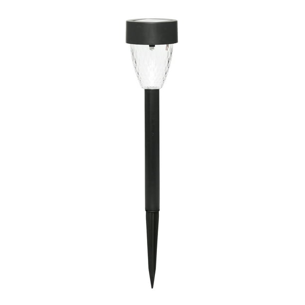 Mainstays Solar Powered Black Tapered LED Path Light, 5 Lumens