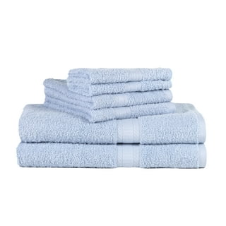 Mainstays 10 Piece Bath Towel Set with Upgraded Softness & Durability,  Office Blue 