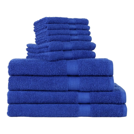 Mainstays Solid Adult 10-Piece Towel Set, Royal Spice