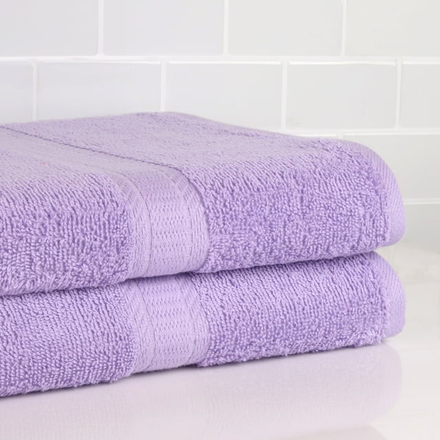 Mainstays Solid Adult 2Piece Bath Sheet Set, Lavender Sky