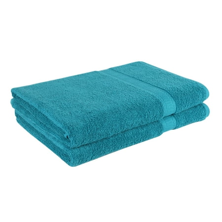 Mainstays Solid 2-Piece Bath Sheet Set, Turquoise
